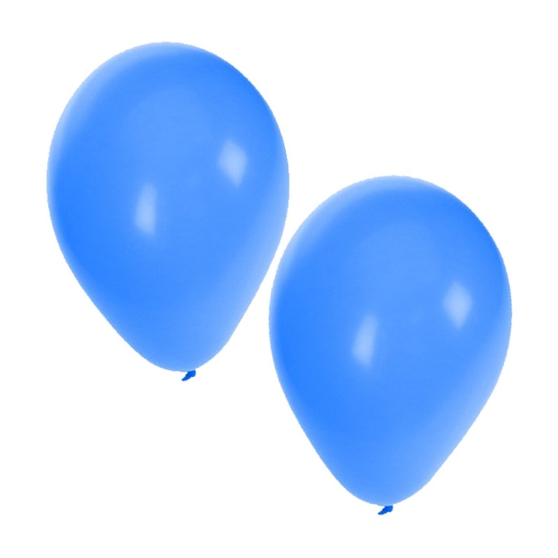15x Gekleurde ballonnen blauw
