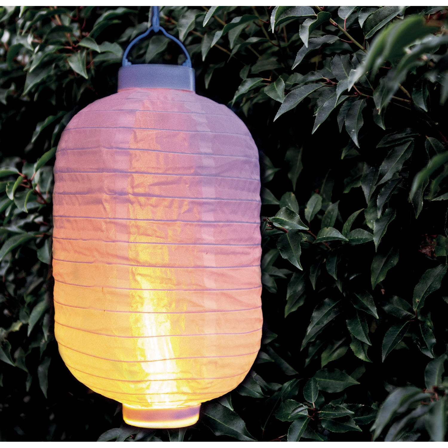 1x stuks luxe solar lampion/lampionnen wit met realistisch vlameffect 20 x 30 cm