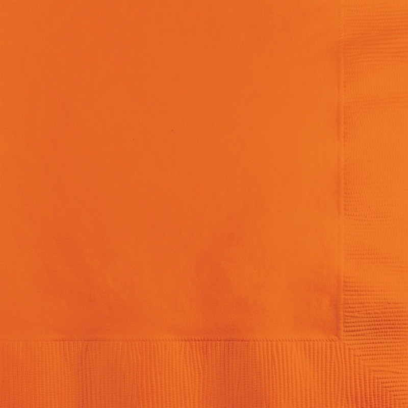 20x Oranje kleuren thema servetten 33 x 33 cm