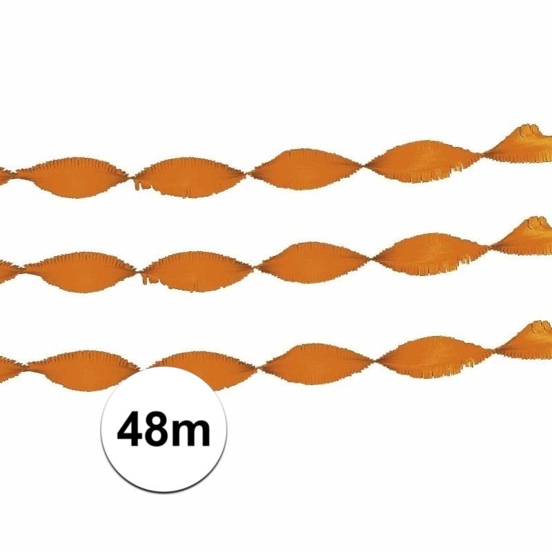 2x Koningsdag oranje slinger 24 m