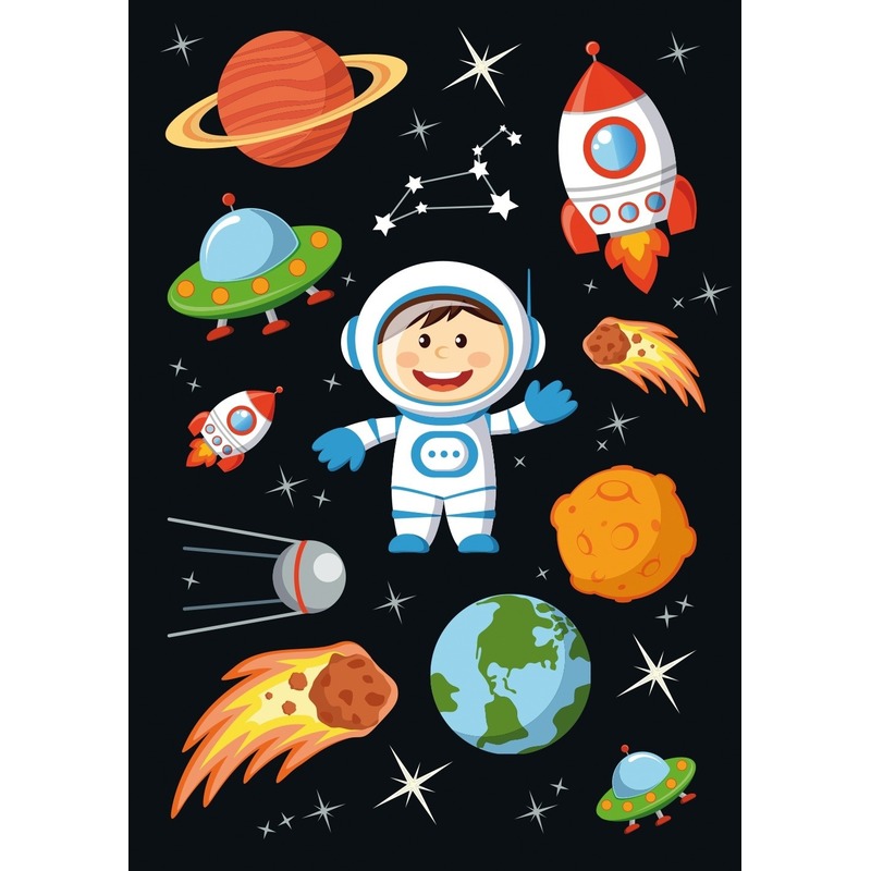 30x Astronauten/ruimte stickers