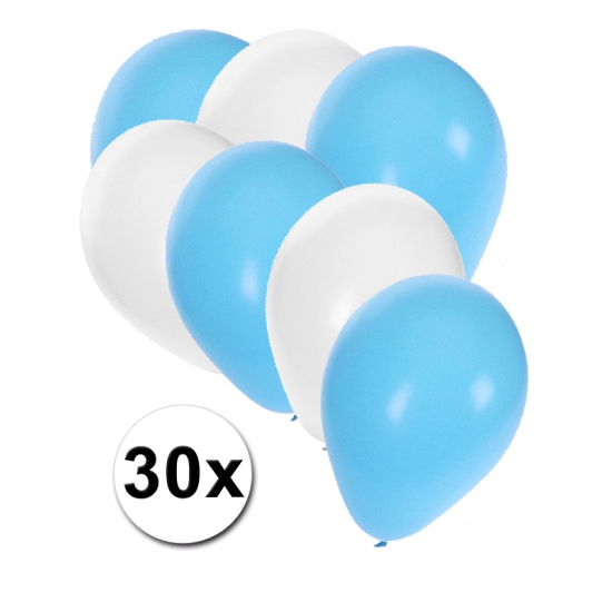 30x Ballonnen in Argentijnse kleuren