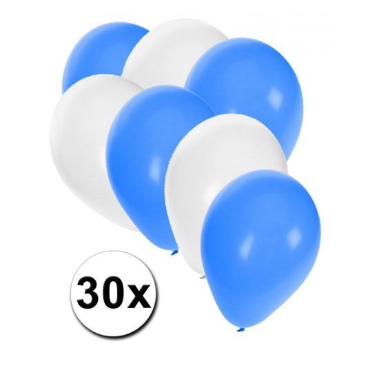 30x Ballonnen in Griekse kleuren