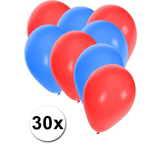 30x Ballonnen in Noorse kleuren