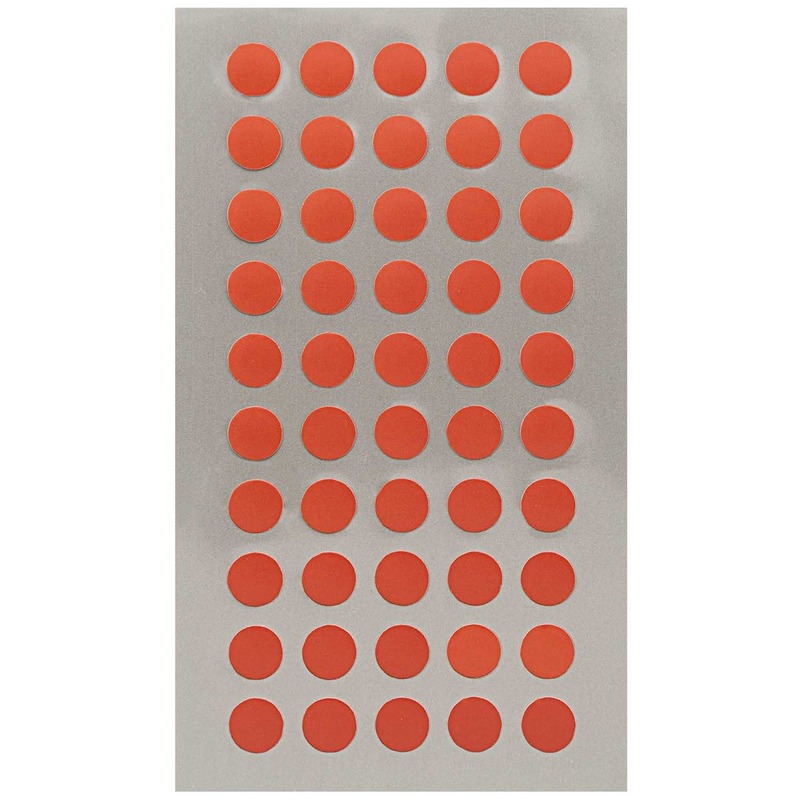 400x Rode ronde sticker etiketten 8 mm
