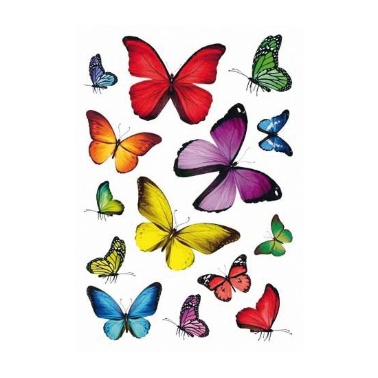 42x Vlinders dieren stickers