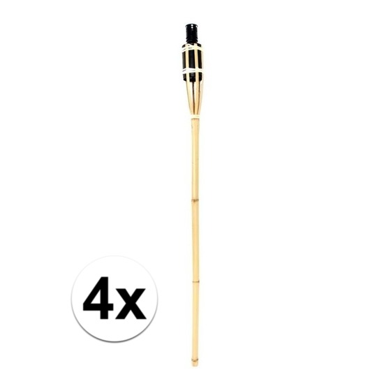 4x Bamboe tuinfakkels 90 cm