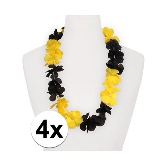 4x Hawaii slinger geel/zwart