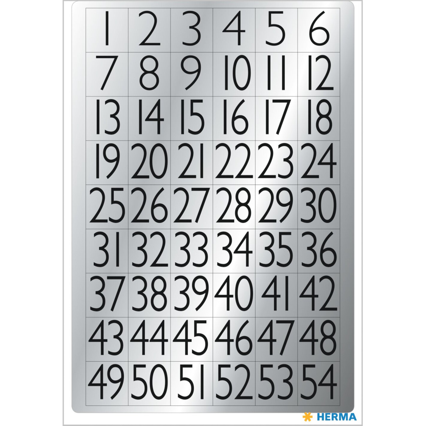 4x Stickervelletjes 1-100 plak cijfers/getallen zwart/zilver 13x12 mm