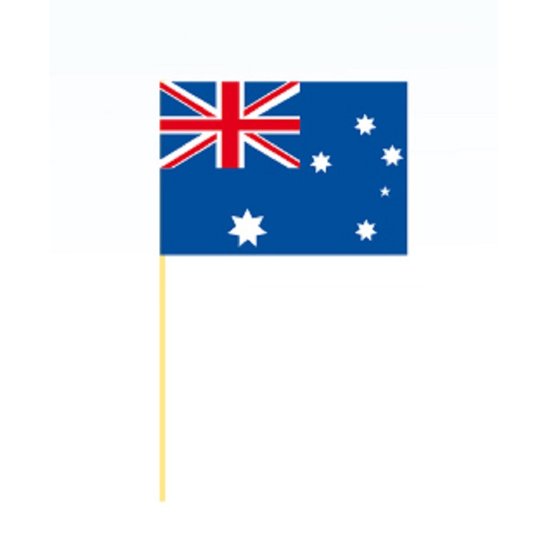 50x stuks grote coctailprikkers vlag Australie 9.5 cm