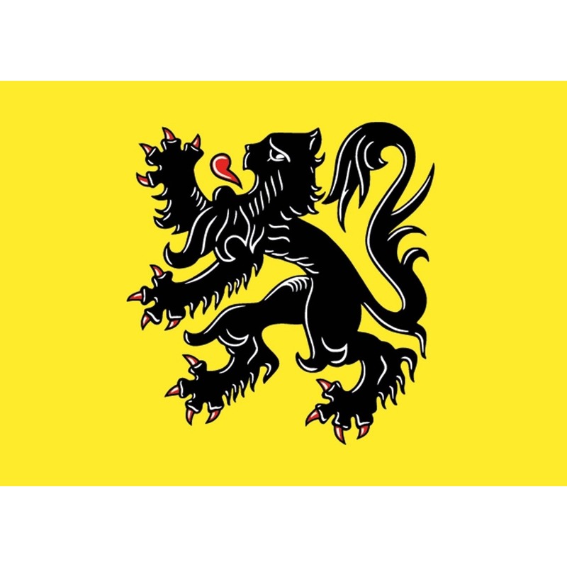 5x Vlaanderen vlag stickers 7.5 x 10 cm