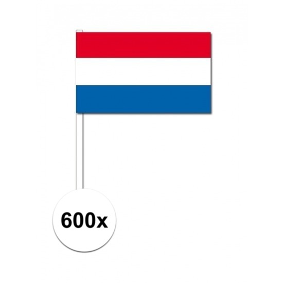 600x Nederland zwaai vlaggetjes van papier