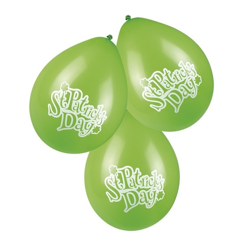 6x stuks groene St. Patricks Day thema ballonnen 25 cm