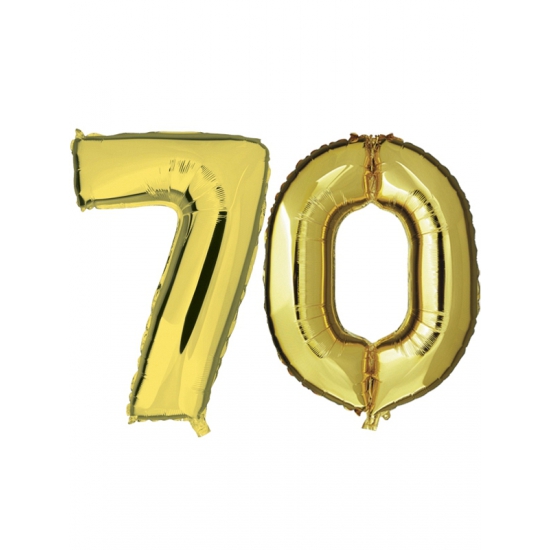 70 jaar folie ballonnen goud