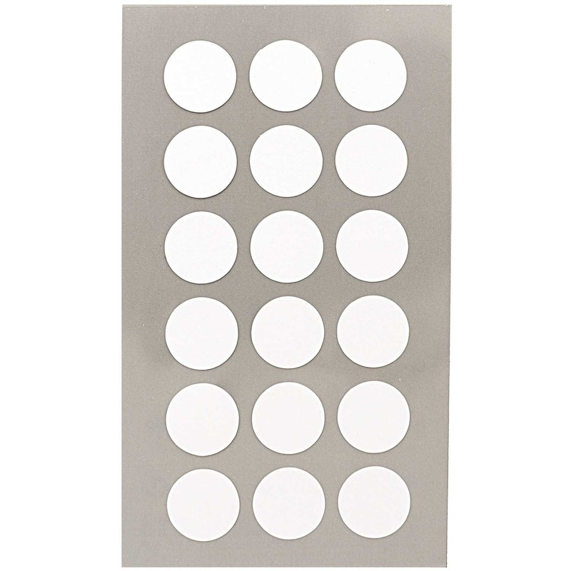 72x Witte ronde sticker etiketten 15 mm