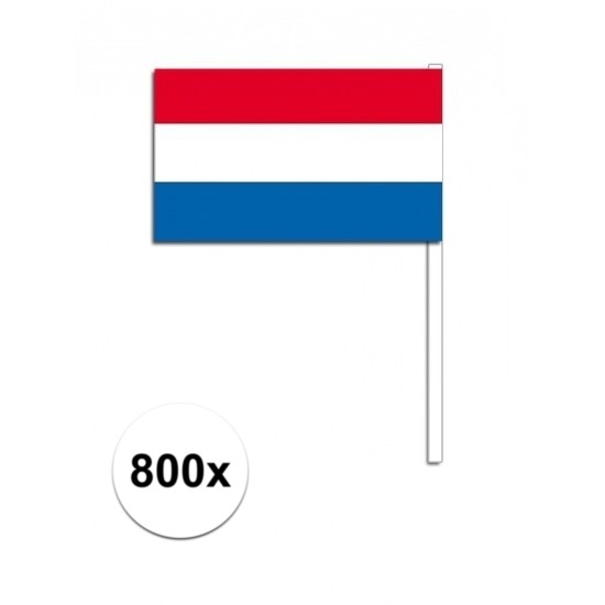 800x Nederland zwaai vlaggetjes van papier