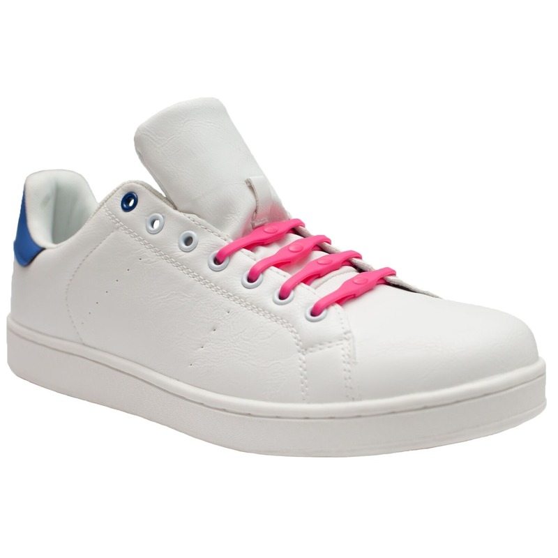 8x Shoeps XL elastische veters roze brede voeten voor volwassene