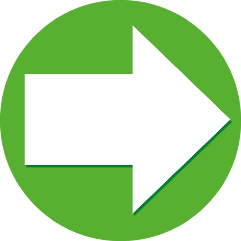Accent pijl sticker groen 14,8 cm