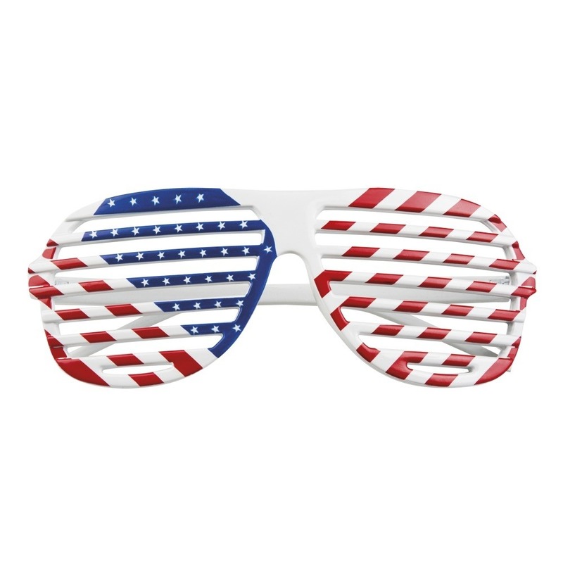 Amerika lamellen verkleed thema bril