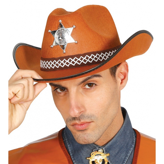 Amerikaanse sheriff cowboy hoed