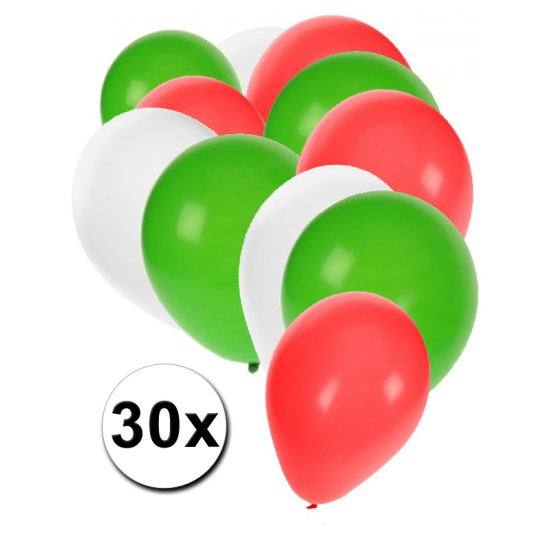 Ballon pakket rood groen wit