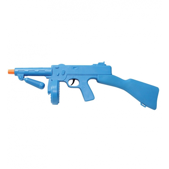 Blauw speelgoed machinegeweer 49 cm