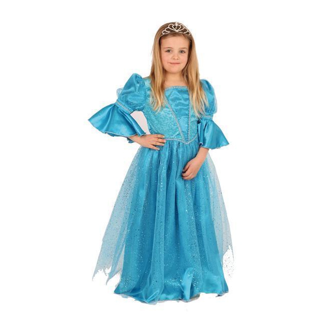Blauwe prinses carnavalskleding voor meisjes