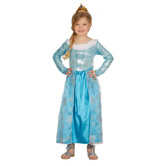 Blauwe prinsessen jurk voor meisjes