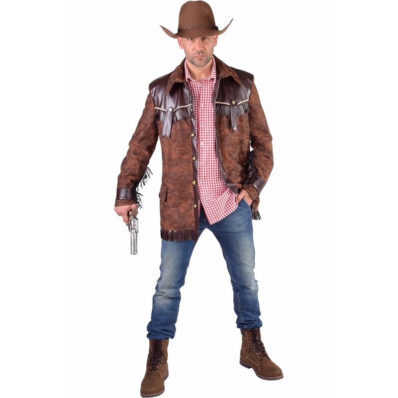 Bruine cowboy jas voor heren