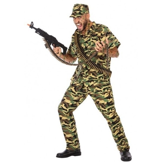 Camouflage soldaat verkleed pak/kostuum voor heren