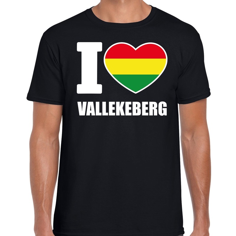 Carnaval I love Vallekeberg t-shirt zwart voor heren