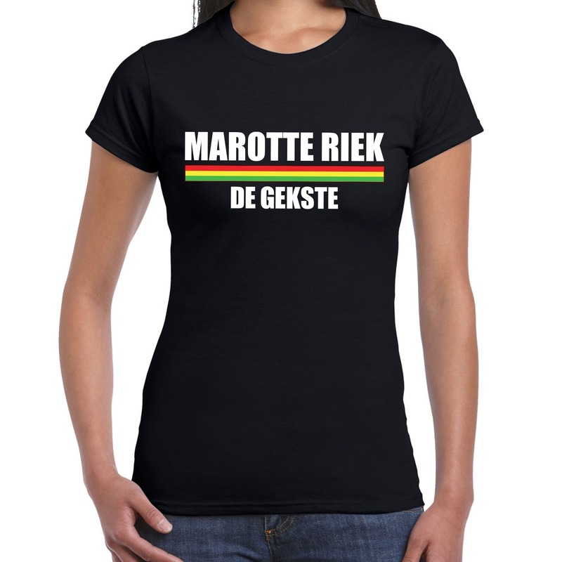 Carnaval Marotte Riek de gekste t-shirt zwart voor dames