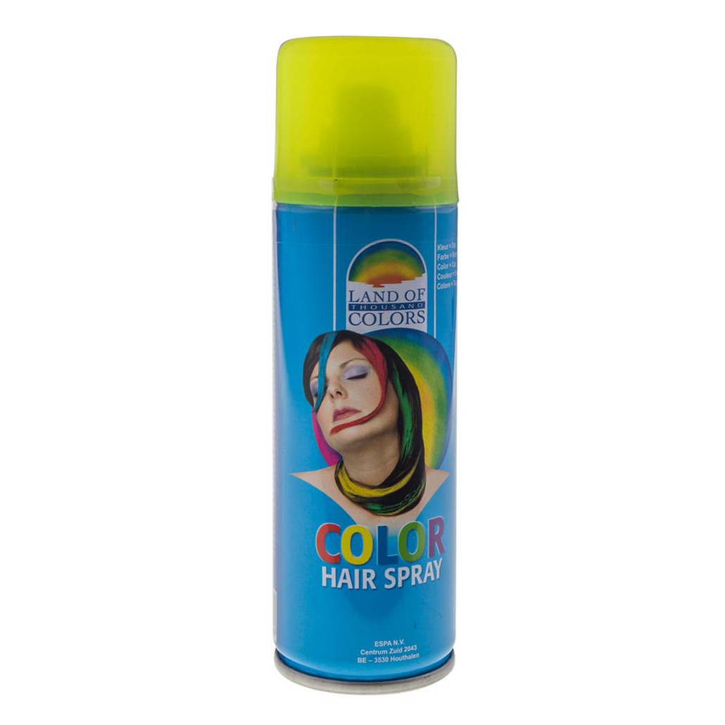 Carnaval verkleed haar verf/spray geel 111 ml