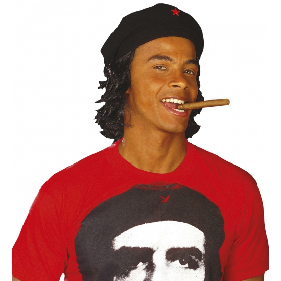 Carnaval/verkleed Muts met haar Che Guevara vrijheidsstrijder