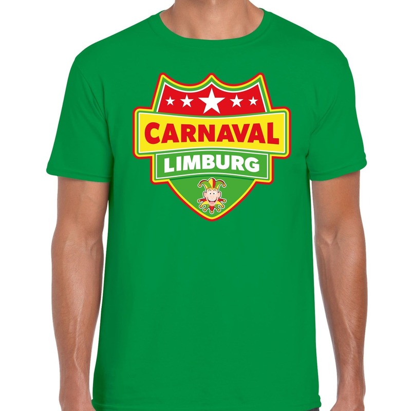 Carnaval verkleed t-shirt Limburg groen voor heren