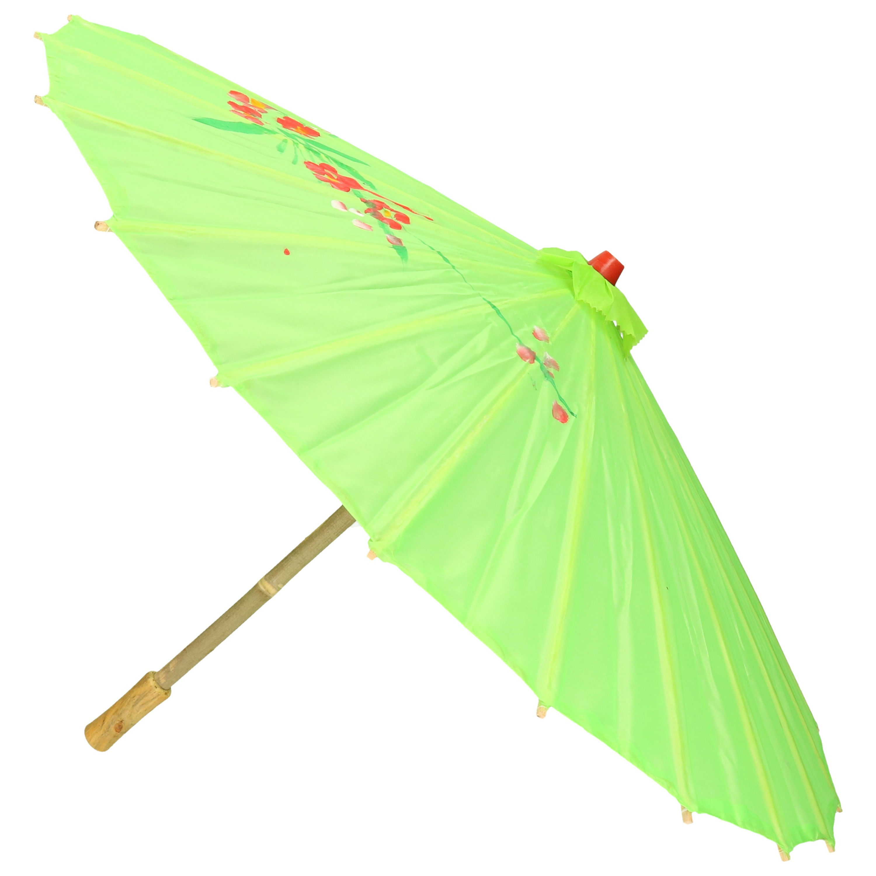 Chinese deco paraplu groen 50 cm