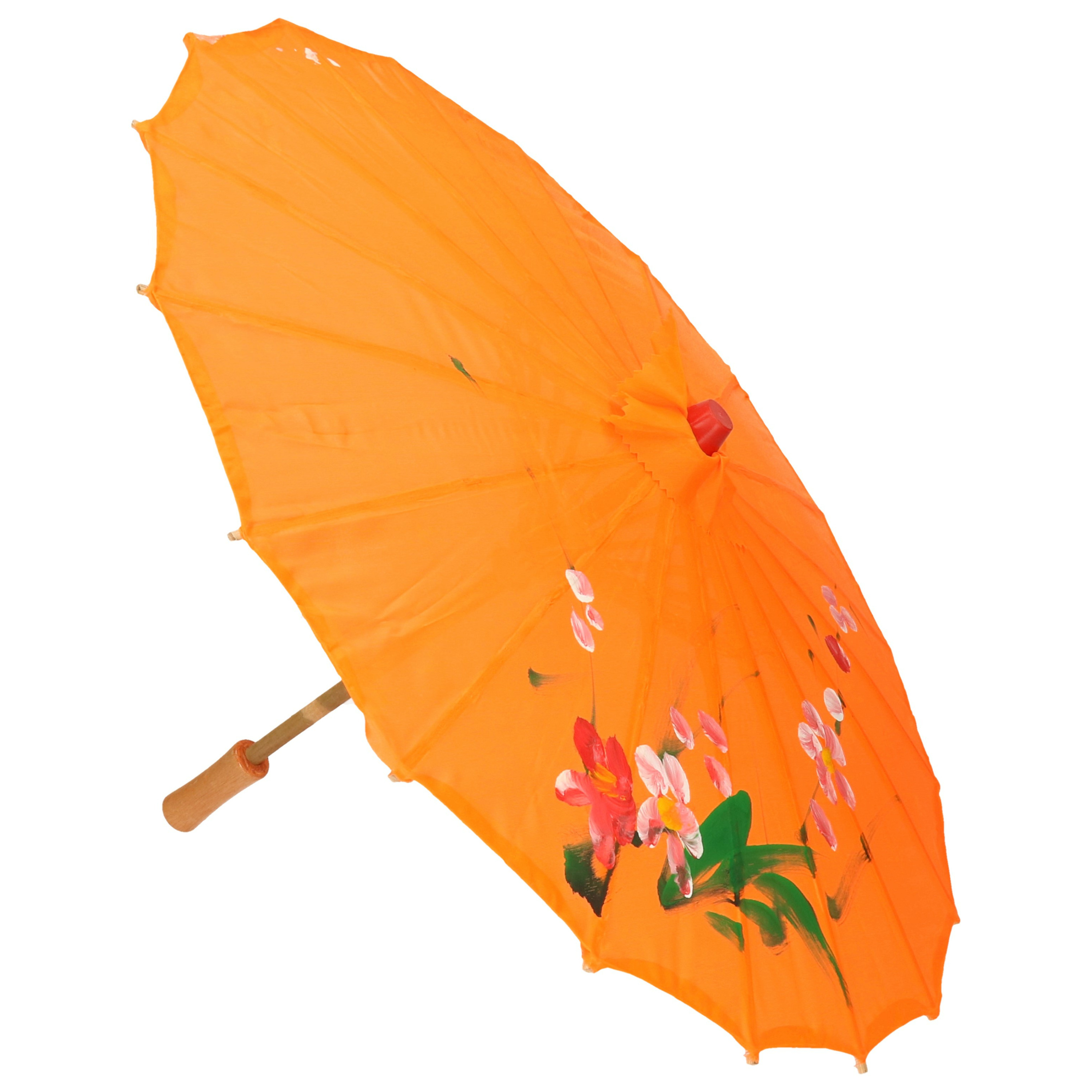 Chinese deco paraplu oranje 40 cm