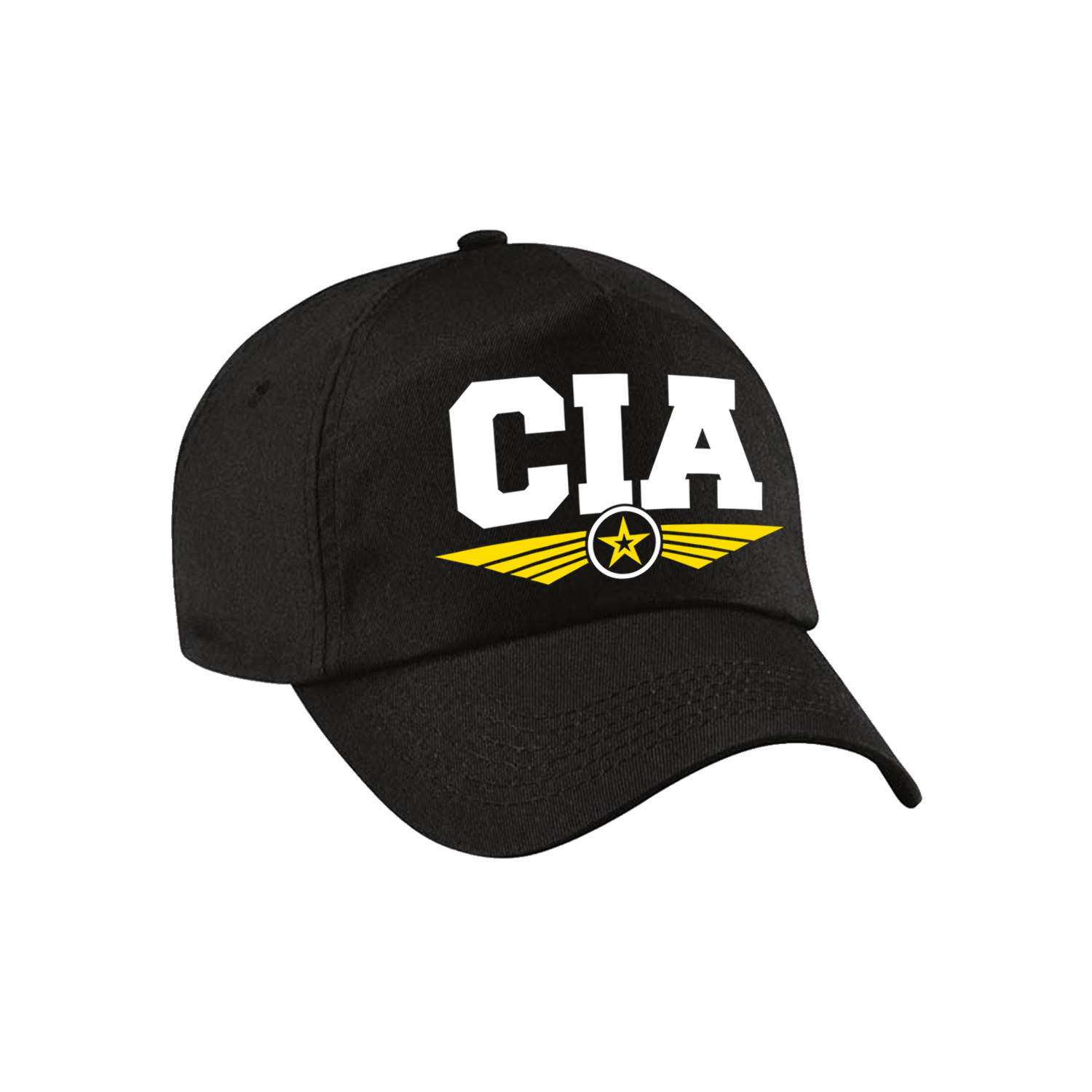 CIA agent tekst pet / baseball cap zwart voor kinderen