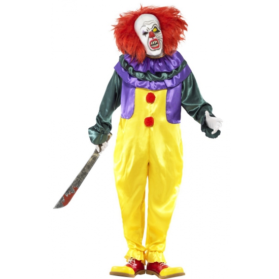 Clown kostuum met horror masker
