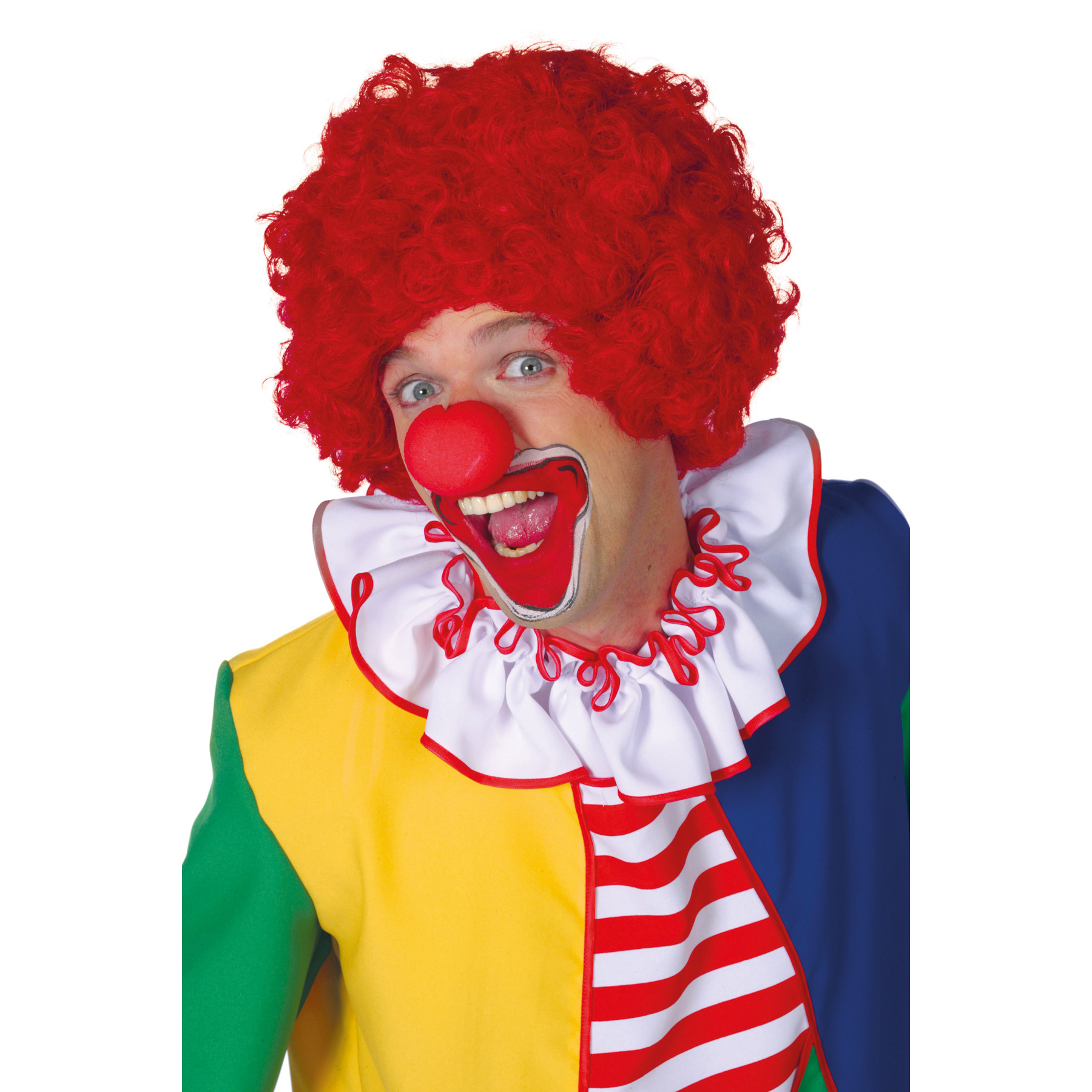 Clowns verkleed pruik rood voor volwassenen