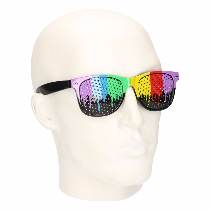 Clubmaster zonnebril in regenboog kleuren