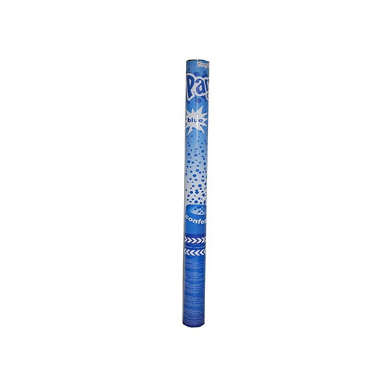 Confetti shooter blauw 60 cm