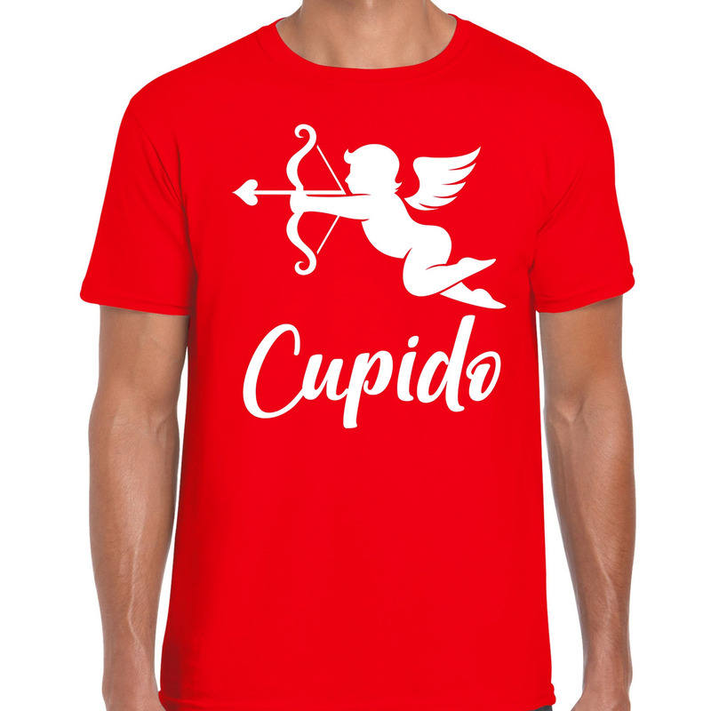 Cupido liefde Valentijn verkleed t-shirt rood voor heren