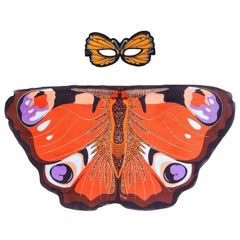 Dagpauwoog vlinder verkleedset voor meisjes