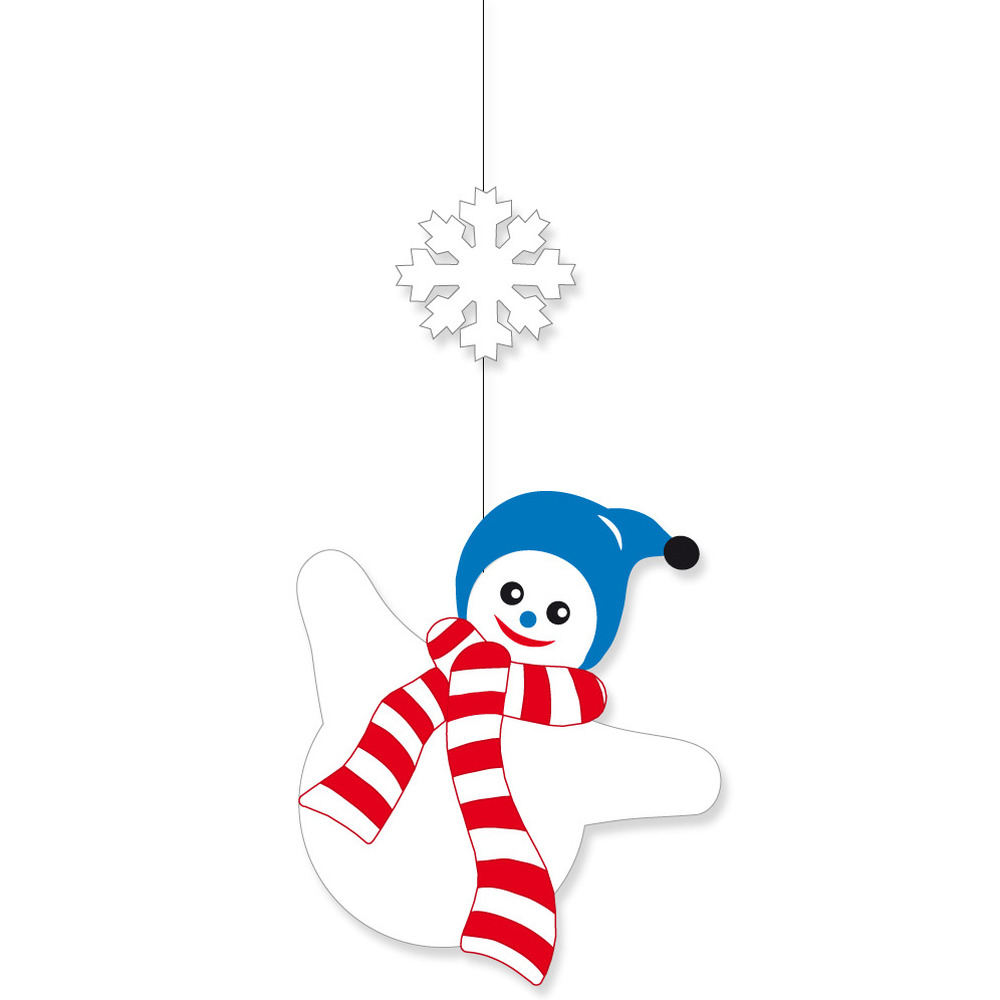 Decoratie hanger sneeuwpop
