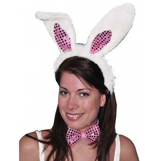 Diadeem konijn/haas verkleedset oren voor volwassenen