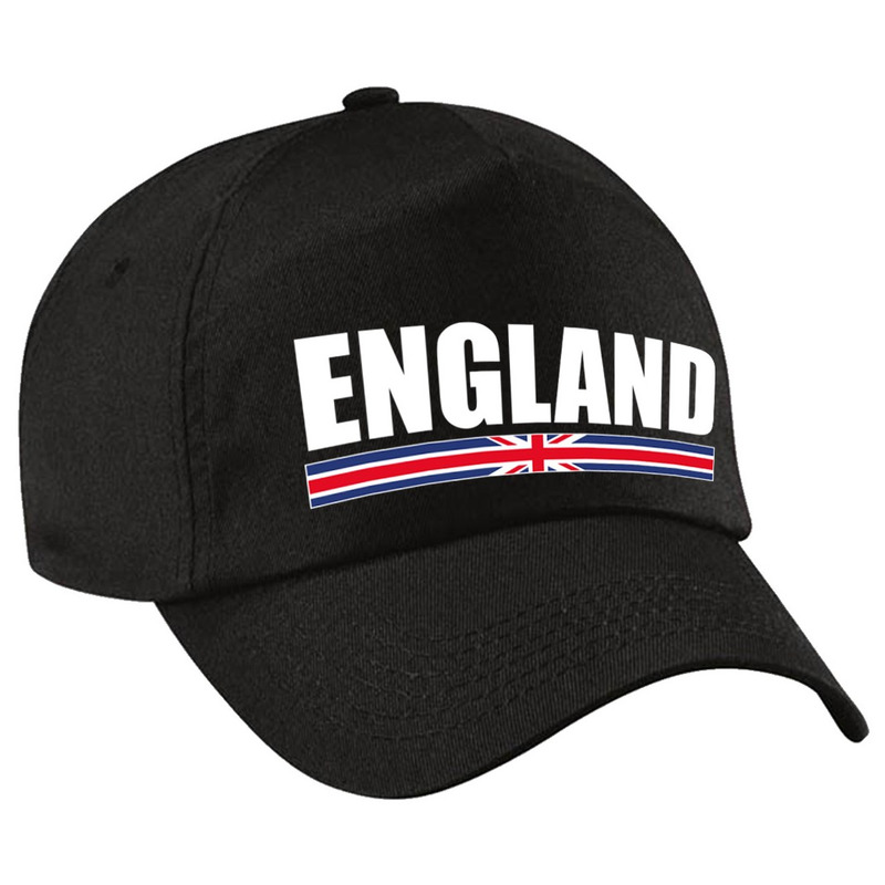 England supporter pet - cap Engeland zwart volwassenen