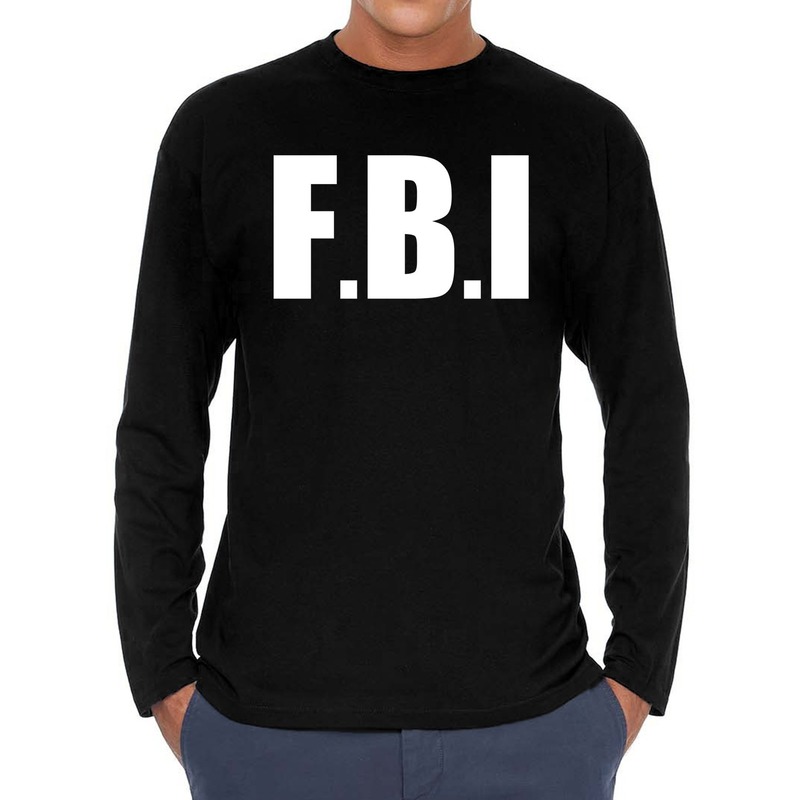F.B.I. long sleeve t-shirt zwart voor heren