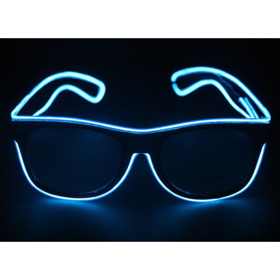 Feest bril met blauwe LED verlichting