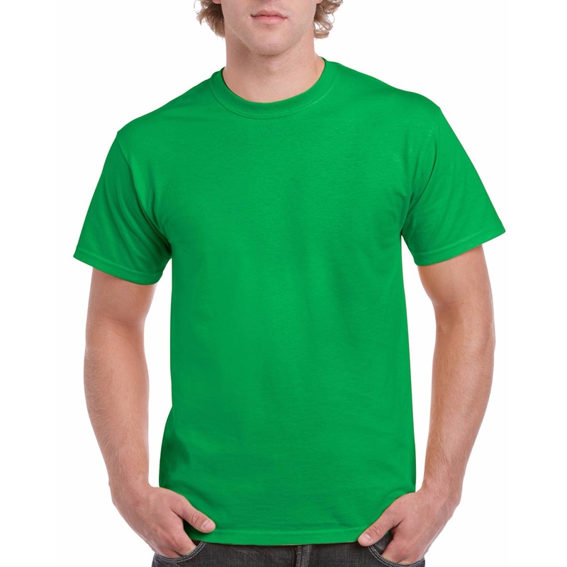 Fel groene katoenen shirts voor heren